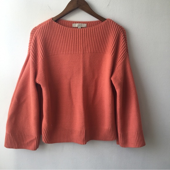 LOFT pink salmon textured sweater - Picture 10 of 11